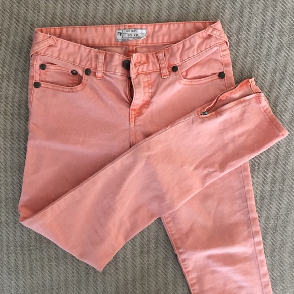 Coral colored Jeans