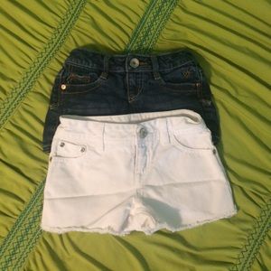 Justice white and jean shorts