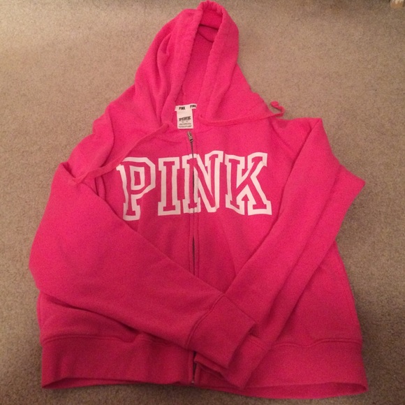 Pink zip up hoodie