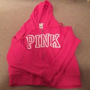 Pink zip up hoodie