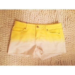 Lauren Conrad Yellow & White Ombré Shorts