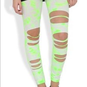 Laser cute neon tie dye leggings