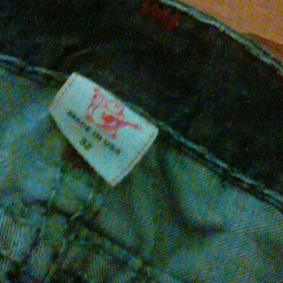 True religion shorts blue with red seams