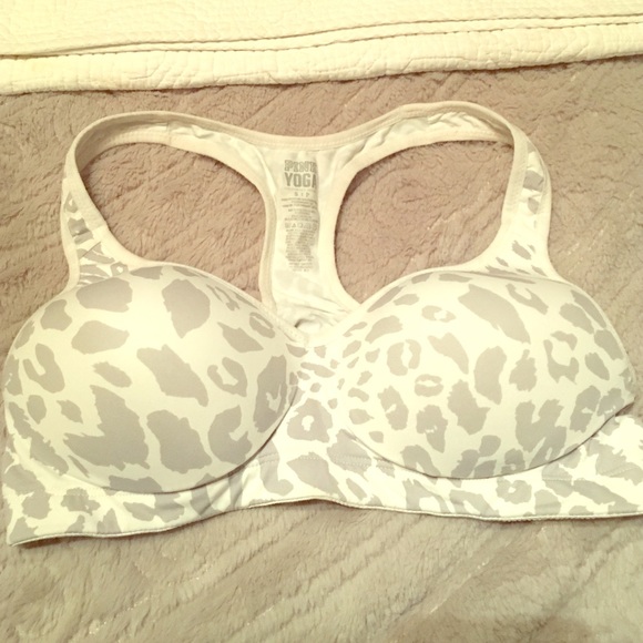 Pink yoga sports bra