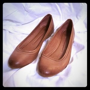 (Frye) Agnes Leather Ballet Flat - Dusty Rose