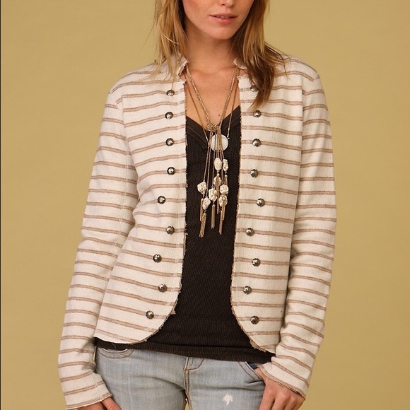 Free People Jackets & Blazers - Studded Striped Blazer