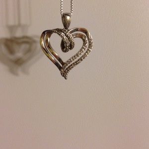 Double heart necklace