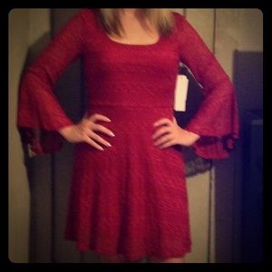 Red bohemian chic dress