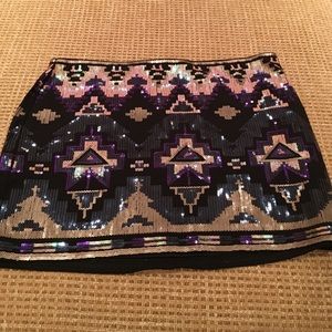 Express sequin skirt