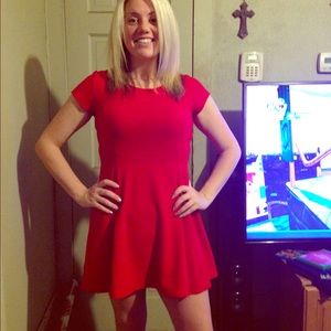Short red dress