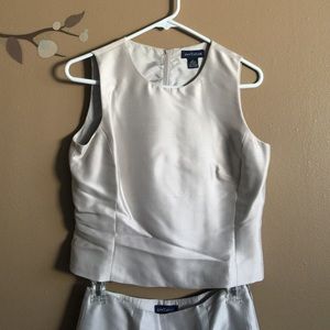 Ann Taylor shiny gray suit