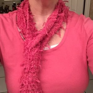 Pink scarf skinny