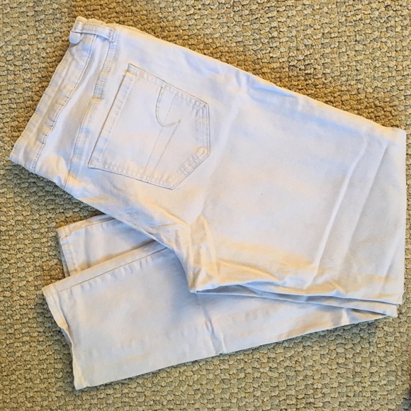 American Eagle white/gray stretch jeans