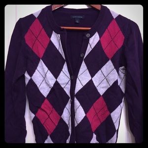 Tommy Hilfiger argyle cardigan.