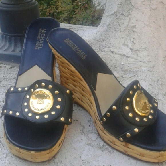 Michael Kors wedge leather sandals