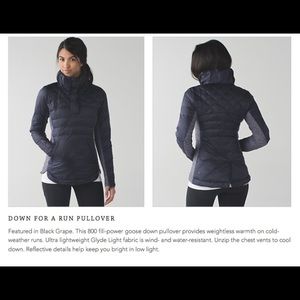 TRADE Lululemon Down For a Run Pullover Black Swan