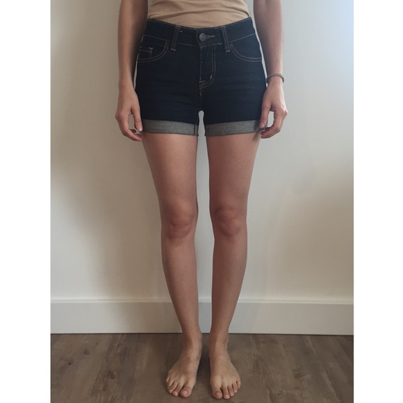 Urban Outfitters Rolled Denim Indigo Shortie