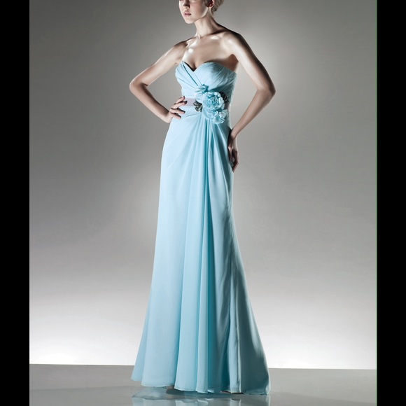Sky Blue LOVE Bridesmaid dress NWT bridal size 14