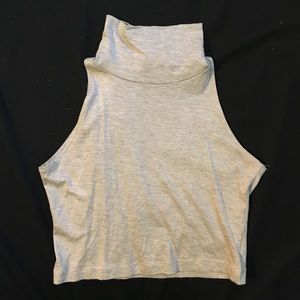 Sleeveless Turtleneck Crop Top