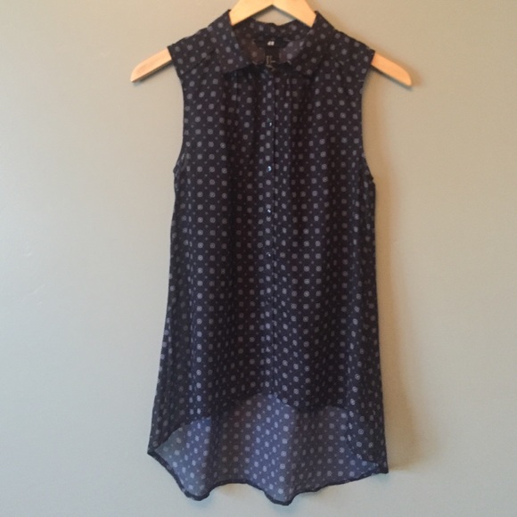 H&M collar tank with print