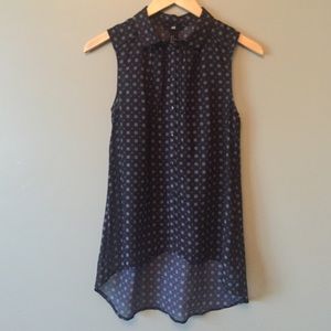 H&M collar tank with print
