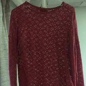 Vintage Pink Net Long Sleeve Shirt