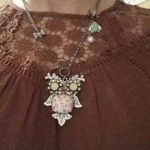 Betsey Johnson Owl Necklace