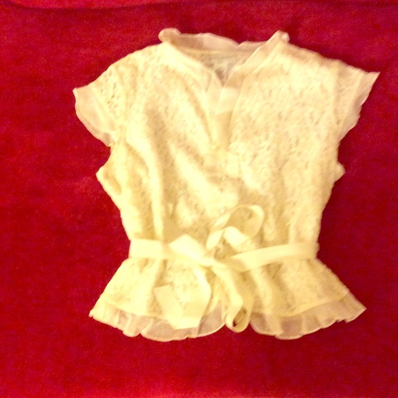 Banana Republic Lace Top. Petite Large.