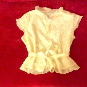 Banana Republic Lace Top. Petite Large.