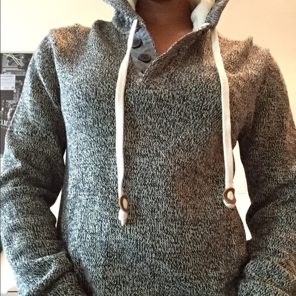 Salt and pepper thick pullover sweater