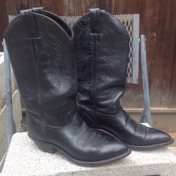 Vintage Shoes - Vintage 80's Leather Cowgirl Boots - Size 5.5