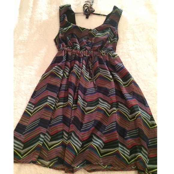 Multicolored Zigzag Dress