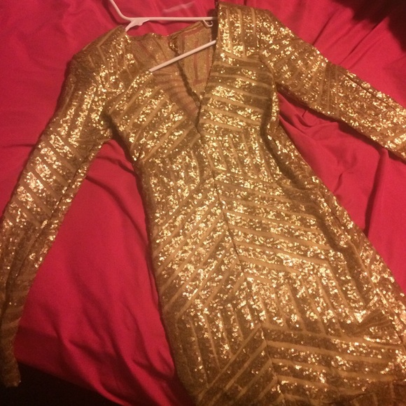 Gold Sequin Dress