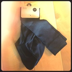 NWT black thin thigh high socks