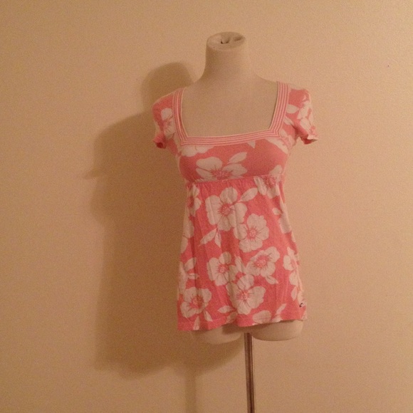 Pink and white blouse