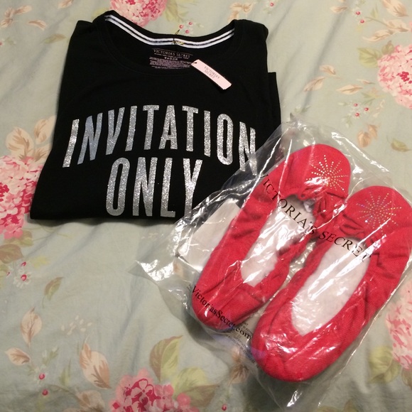 Victoria's Secret pajamas and slippers