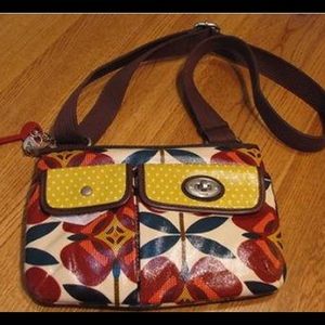 Fossil Zip Floral Crossbody Purse