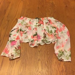 Floral sheer Forever 21 crop top