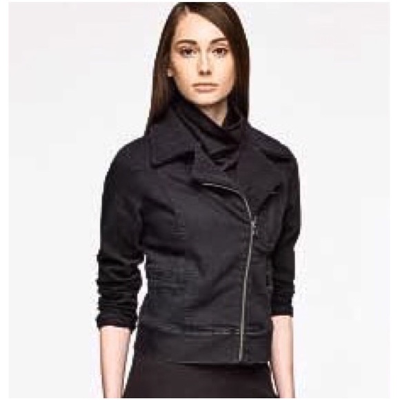 Ruff Hewn Denim Shearing Collar Moto Jacket NWT - Picture 2 of 3