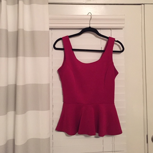 Alya Red Peplum Blouse from Francesca's - M
