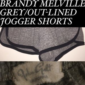 BRANDY MELVILLE GREY JOGGER SHORTS
