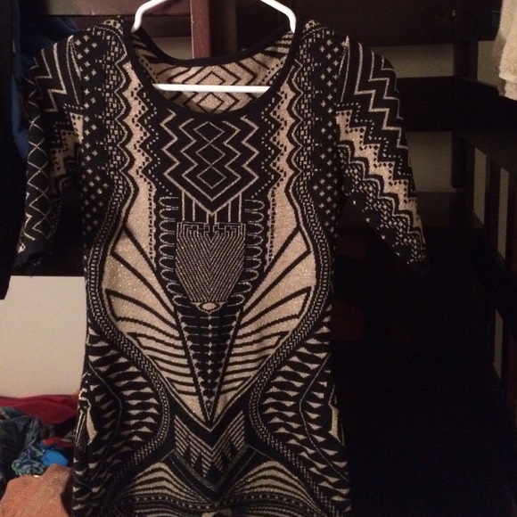 Gold and black dress