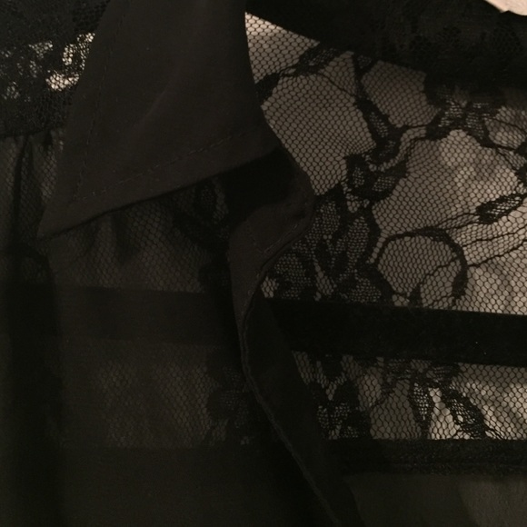 Sheer black button down - Picture 2 of 3