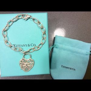 Tiffany & Co heart shaped lock bracelet silver