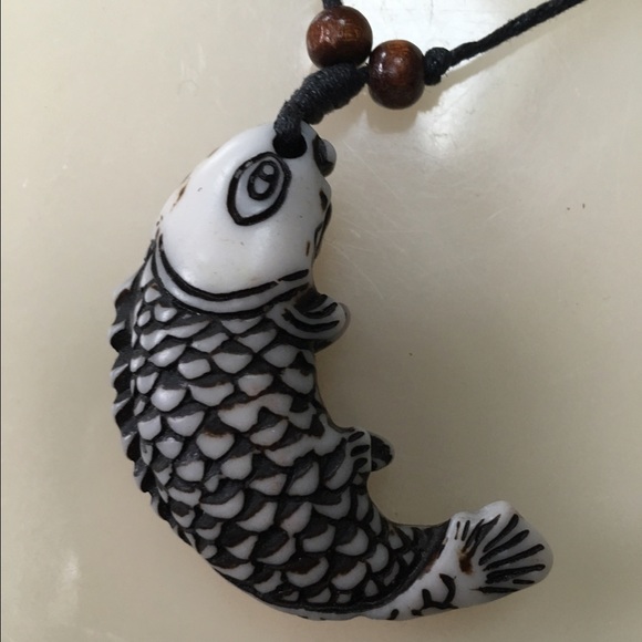 Fish ivory necklace