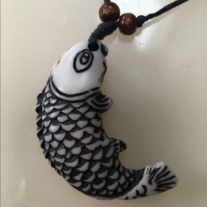 Fish ivory necklace