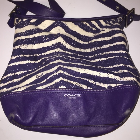Coach zebra print purse.