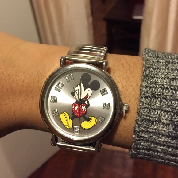 Sliver Mickey Mouse Watch