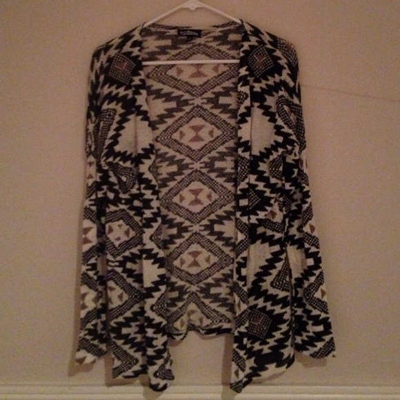 Wet Seal Sweaters - Tribal print cardigan