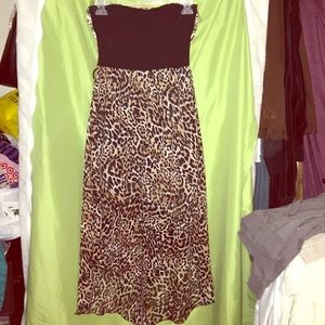 Leopard High-Low Dress